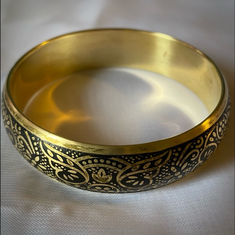 🌱 Vintage Tribal Look Boho Brass Cuff Bracelet